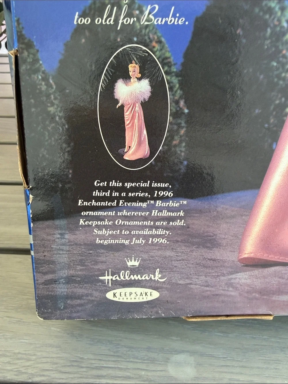 VTG 1995 ENCHANTED EVENING BARBIE DOLL COLLECTOR EDITION NEW IN BOX